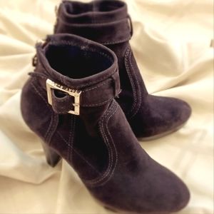 NWOT Tory Burch Melrose Brown Suede Zip up Ankle Boots Size 6.5M